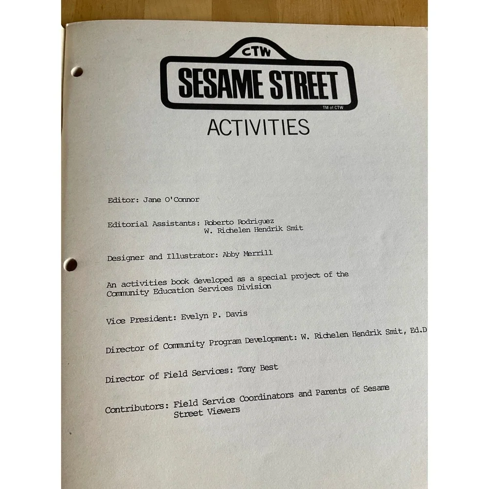 Vintage 1976 Sesame Street Activities Book CTW Big Bird Abby Merrill 70s Rare
